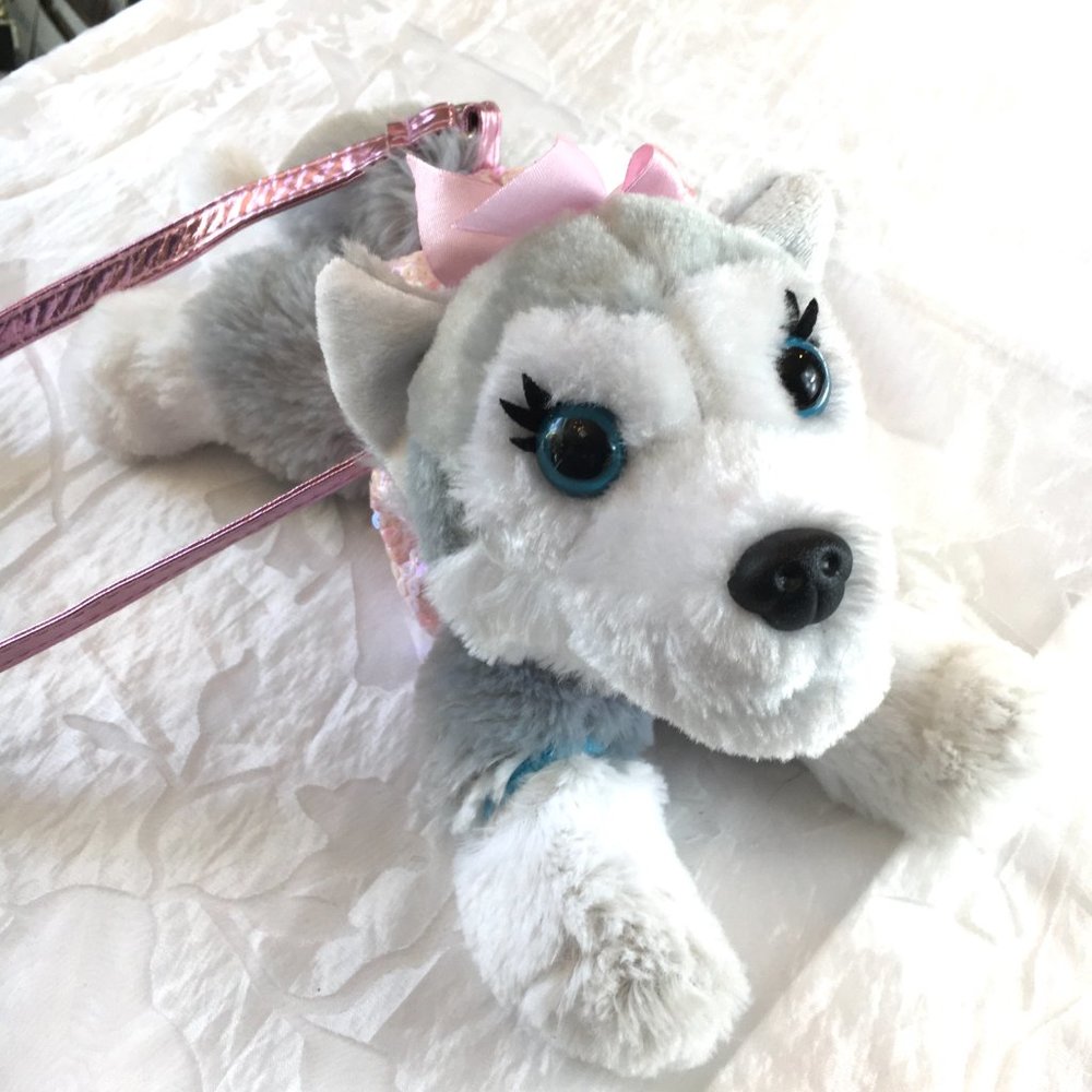 Doggie Purse Plush Pink Sequin Poochie  & Co.